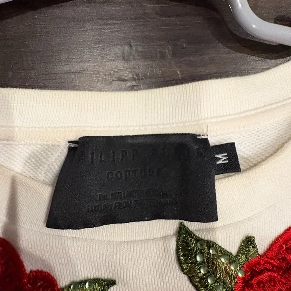 SALE!!! Philipp Plein Couture- Floral Swarovski Embellished short sleeve Sweater - Picture 3 of 6